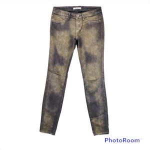 RICH & SKINNY  Women 25 (28x29) Skinny Ankle Pants Purple & Gold Tye Die